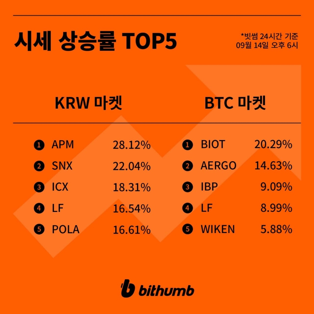 빗썸 상승률TOP5]APM·신세틱스·아이콘·링크플로우·POLA는 어떤 코인? 리플은? < 증권·IB < 금융·증권 < 기사본문 -  핀포인트뉴스