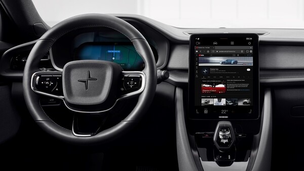 업그레이드 폴스타2의 인포테인먼트 시스템 모습. 사진=폴스타.