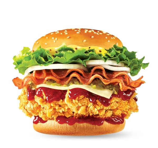 9일 출시된 ‘불불불불싸이버거’. 기존 ‘불싸이버거’ 소스보다 4배 매운 강력한 매운맛 소스가 특징이다.