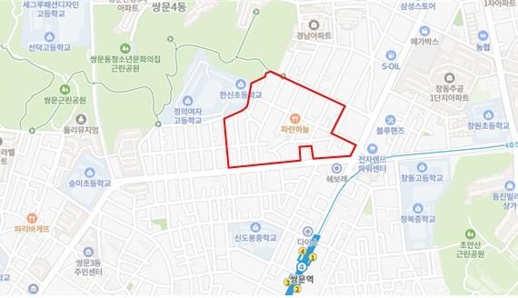 도봉구 쌍문동 81 일대 위치도.서울시 제공.
