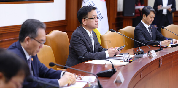 최상목 경제부총리 겸 기획재정부 장관이 7일 오전 정부서울청사에서 열린 경제관계장관회의 겸 대외경제장관회의를 주재하고 있다. 사진=연합뉴스