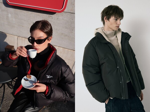 리복 리버시블 다운(왼쪽)과 TNGT 구스다운 (사진=LF)