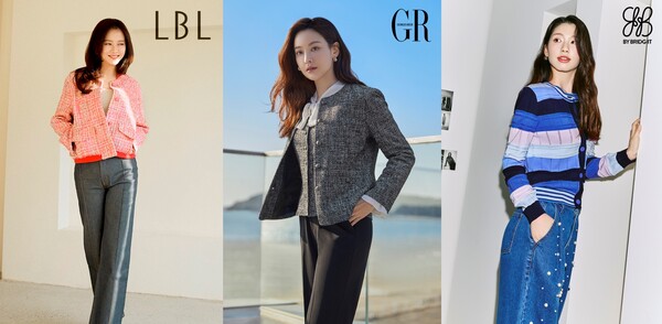 롯데홈쇼핑은 오는 20일(목)부터 내달 3일(월)까지 '패션 이즈 롯데(Fashion is Lotte)' 특집전을 열고, 'LBL', '조르쥬레쉬', '바이브리짓' 등 단독 패션 브랜드의 봄 신상품을 공개한다. (왼쪽부터) LBL, 조르쥬레쉬, 바이브리짓 화보 이미지) (사진=롯데홈쇼핑)