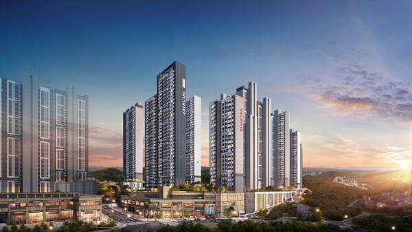 경북 포항시 '힐스테이트 더샵 상생공원 1단지' 투시도. 사진=현대건설