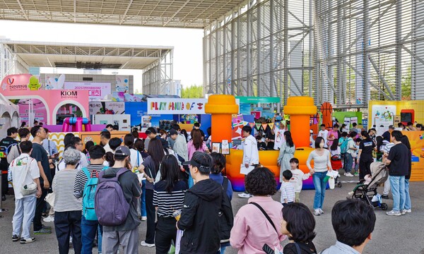 길게 대기줄이 생긴 삼양라운드스퀘어 부스. (사진=삼양라운드스퀘어)