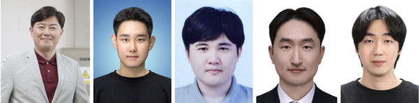(왼쪽부터) 교신저자 김태성 교수, 제1저자 이진형 석박통합과정생, 김건형 석사과정생, 석현호 박사후연구원, 최현빈 석사과정생. 제공=성균관대