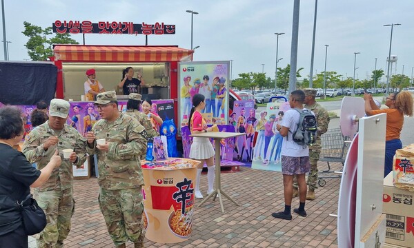 농심 캠프 험프리스 신라면 푸드트럭 행사 현장. (사진=농심)