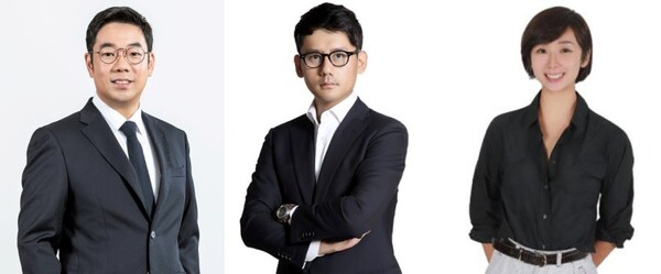 (왼쪽부터)제임스 장 G마켓 대표, 신세계인터내셔널 서민성 코스메틱1부문 대표·이승민 코스메틱2부문 대표. (사진=신세계그룹)