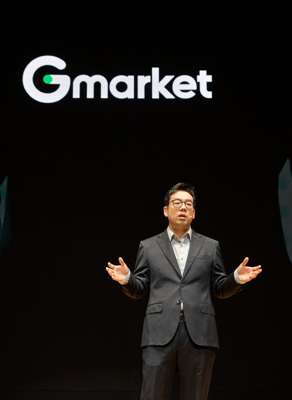 장승환 지마켓 신임 대표가 21일 오전 서울 코엑스에서 열린 미디어데이에서 향후 사업전략과 비전 등을 발표하고 있다. (사진=지마켓) 