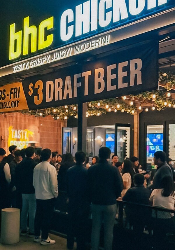 bhc 미국 직영 2호점 '채프먼 플라자점' 전경. (사진=bhc) 