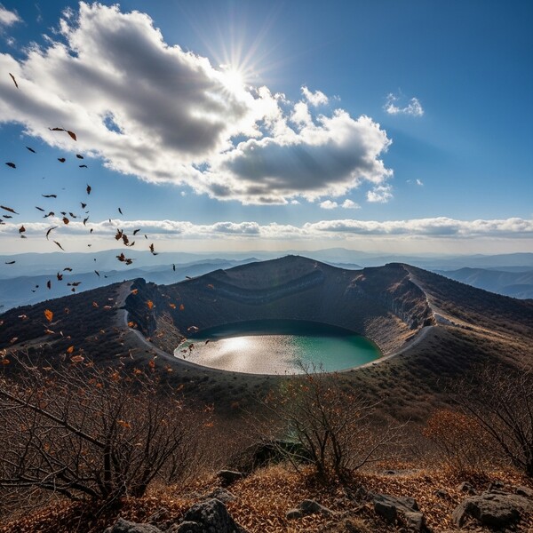 흐림 속 햇살, 낮에도 서늘한 공기