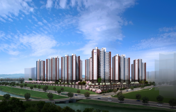  '이천 중리 B3블록 금성백조 예미지' 아파트 투시도. 금성백조 제공