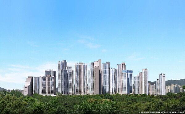 '안양자이 헤리티온' 단지 투시도. GS건설 제공.