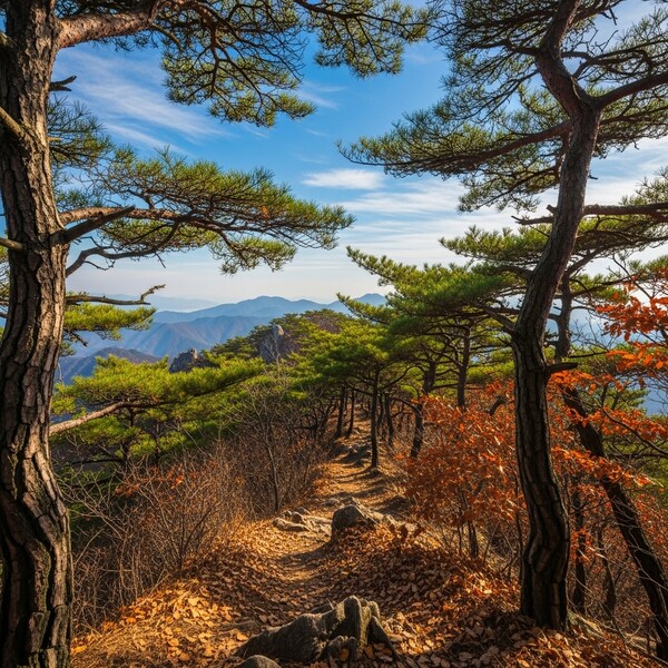 맑고 한낮엔 온화, 아침엔 쌀쌀한 공기