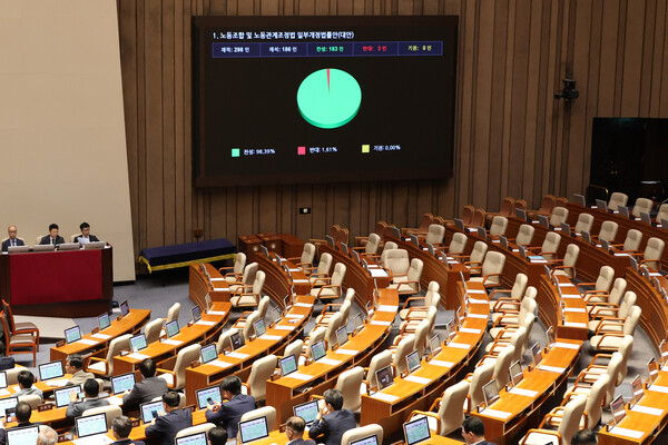 노란봉투법 여당 주도 국회 본회의 통과. 사진= 연합뉴스.