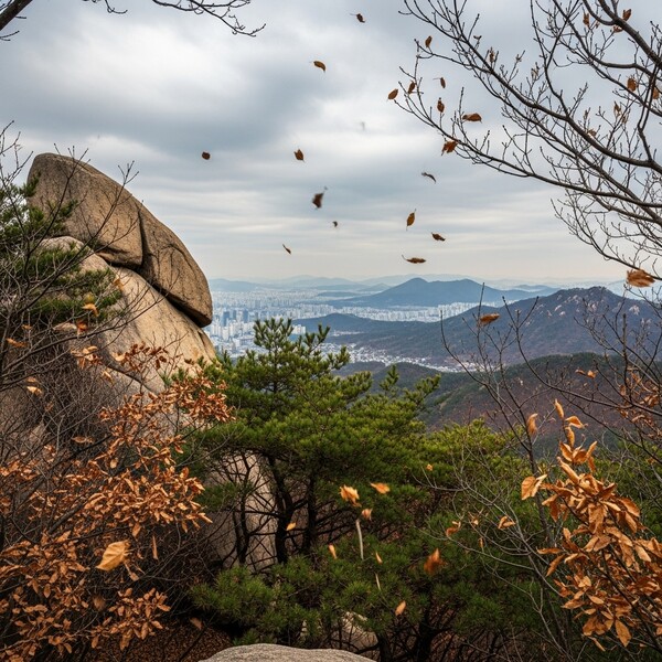 낮엔 온화, 오후 한때 약한 비…초겨울의 포근한 산행