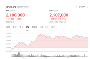 전력망 호황에 효성중공업 주가 불붙었다... 삼성전자 이후 7년만의 200... - 뉴스 썸네일 이미지
