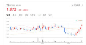 배당+자사주 매입 병행...TP, 주가 안정과 기업가치 제고 주목 - 뉴스 썸네일 이미지