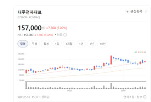 대주전자재료, '차세대 실리콘 음극재' 독점 체제 굳힌다 - 뉴스 썸네일 이미지