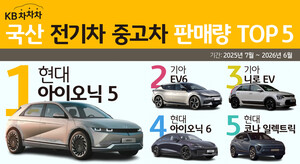국산 전기 중고차 1위 아이오닉5…EV6·니로 EV 뒤이어