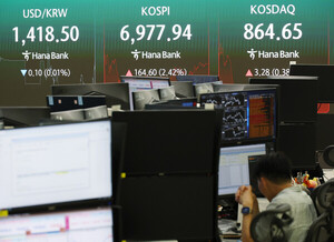코스피, 장중 7000선 돌파 후 6970선 마감...현대차 8%대·반도체 동반 강... - 뉴스 썸네일 이미지